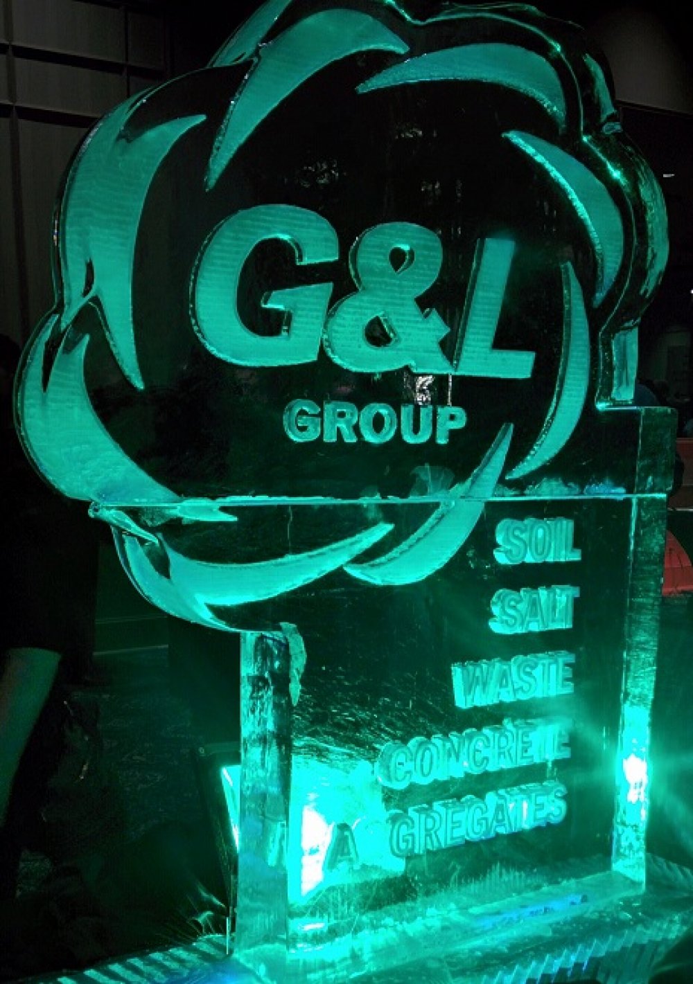 G&L Group Logo Ice Sculpture G&L Group Logo Ice Sculpture